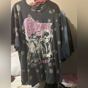 Hybrid Apparel Bowie Graphic Tee - Black and Gray
